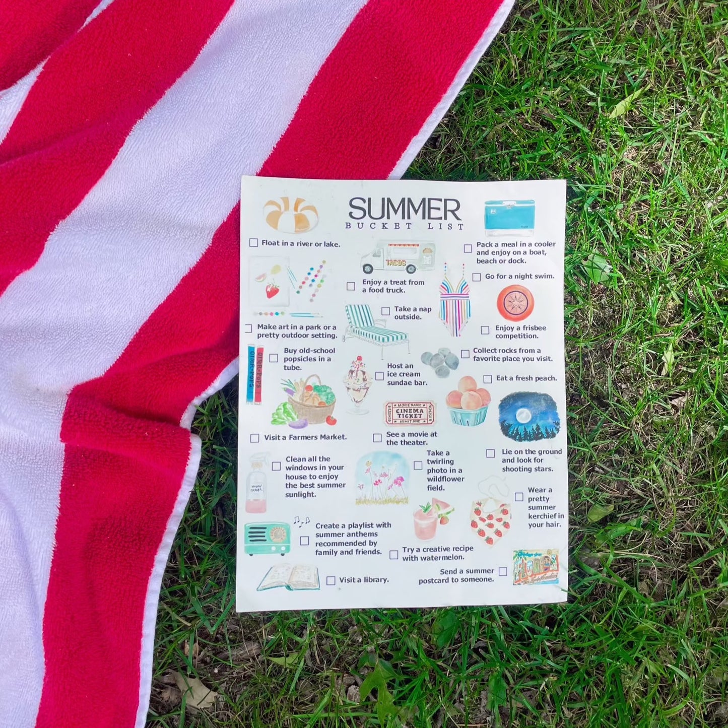 2024 Summer Bucket List Digital Download