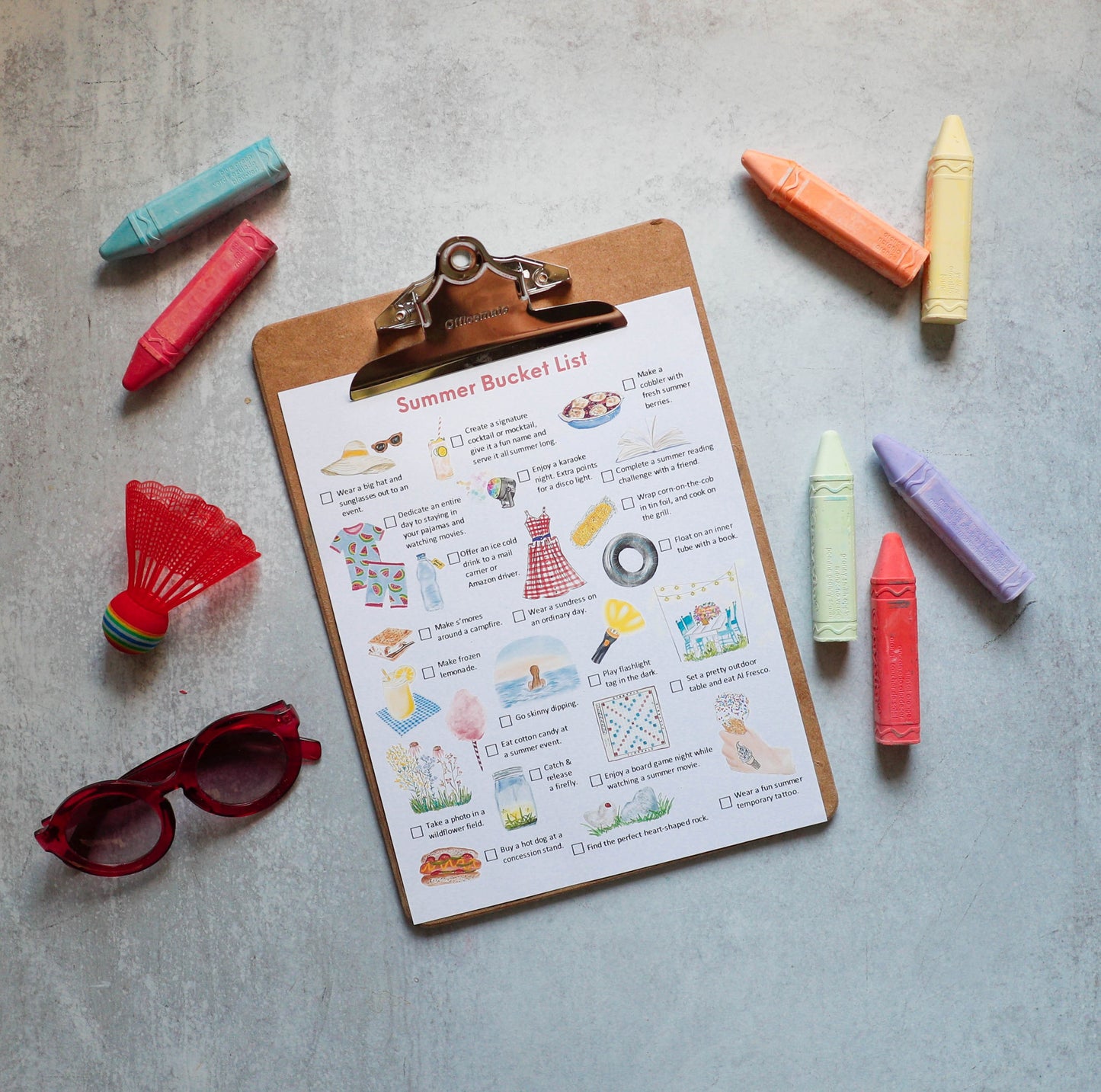 2023 Summer Bucket List Digital Download